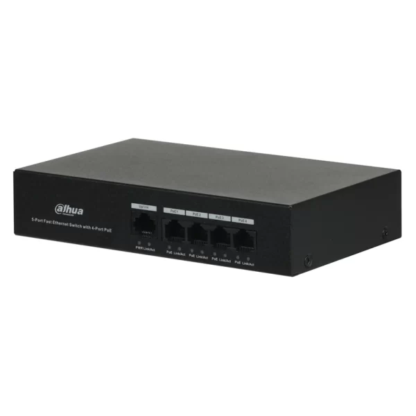 Dahua PFS3006-4ET-36 4 Port PoE Switch (4FE PoE + 2FE Uplink, Toplam 36W PoE )